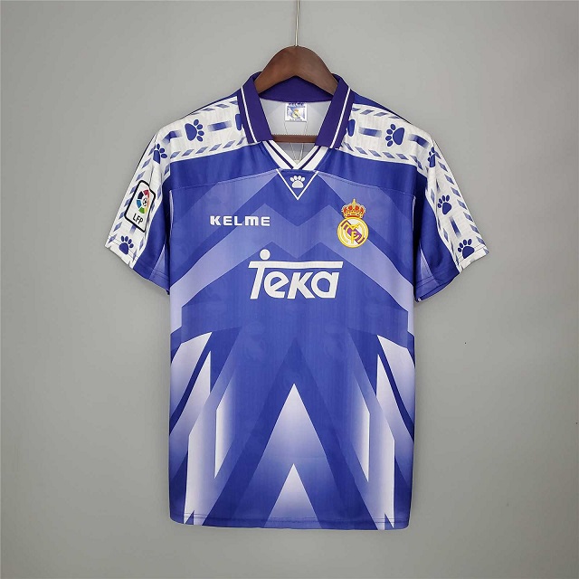 AAA Quality Real Madrid 96/97 Away Blue Soccer Jersey